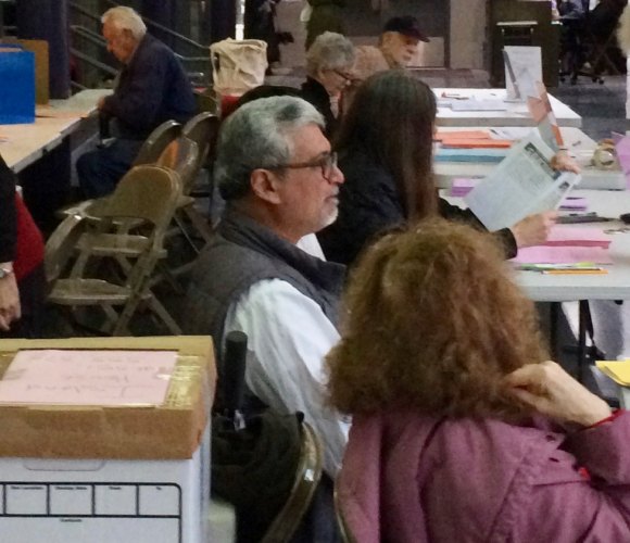 Roosevelt Islanders Behind the Vote, Making It Happen Volunteers staffed Roosevelt Island Resident Association voting.
